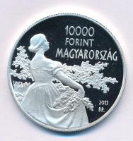 2015. 10.000Ft Ag "Csók István születésének 150. évfordulója" kapszulában, tanúsítvánnyal T:PP Adamo EM290