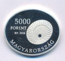 2014. 5000Ft Ag "100 éve nyert Nobel-díjat Bárány Róbert" kapszulában, tanúsítvánnyal T:AU (eredetileg PP) Adamo EM281