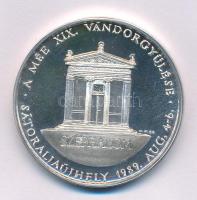 Gáti Gábor (1937-) 1989. "MÉE XIX. Vándorgyűlés Sátoraljaújhely / Kazinczy Ferenc" kétoldalas jelzett Ag emlékérem (35,24g/0.835/42,5mm) T:UNC (eredetileg PP) Adam SU1