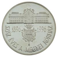 1996. "Száz éves a Megyei Kórház / Hetényi Géza Kórház és Rendelőintézet - Szolnok" kétoldalas, peremen jelzett Ag emlékérem, műanyag dísztokban (36,48g/0.925/42,5mm) T:UNC,AU (eredetileg PP)