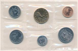 Kanada 1996. 1c-1$ (6xklf) forgalmi sor fólia tokban, tanúsítvánnyal T:UNC Canada 1996. 1 Cent - 1 Dollar (6xdiff) coin set in foil packaging, with certificate C:UNC