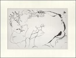 Szalay Lajos (1909-1995): Szerelmesek, nyomat, papír, jelzés nélkül, paszpartuban, 31×20,5 cm
