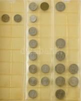 ~82db-os vegyes fémpénz gyűjtemény, benne lengyel forgalmi- és emlékérmékkel. Fekete műbőr borítású albumban, oszloponként kihúzható berakólapokkal, tokkal T:vegyes ~82pcs mixed coin lot, including Polish circulating- and commemorative coins. In black leatherette covered album, with album-case T:mixed