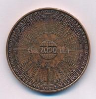 2000. "MÉE köszönti az Államalapítás ezredik évfordulóját" kétoldalas bronz naptárérem (42,5mm) T:AU