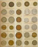 ~154db-os vegyes fémpénz gyűjtemény, benne Algéria, Irak, Libanon, Kuwait, Kína, Szíria, Thaiföld, s...
