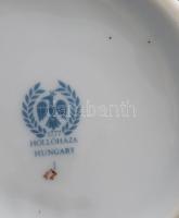 Hollóházi Jurcsák László által tervezett váza: Női fejek. Matricás, jelzett, hibátlan, m: 10 cm