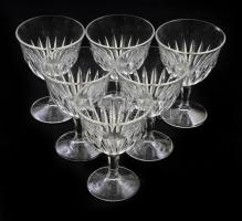 Olasz italos pohár készlet, jelzett, hibátlan, 6 darab, m: 11,5 cm