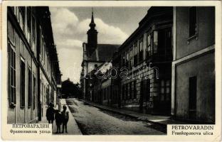 1941 Pétervárad, Peterwardein, Petrovaradin (Újvidék, Novi Sad); Frankopanova ulica / utcakép / street view (EK)