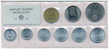 1972. 2f-10Ft (9xklf) érmés forgalmi sor fóliatokban T:UNC Adamo FO4