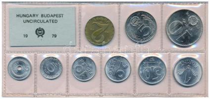 1979. 2f-10Ft (9xklf) érmés forgalmi sor fóliatokban T:UNC Adamo FO12