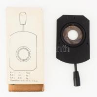 Fényképészeti fókuszhúzó, dobozában, h: 17 cm