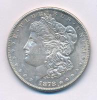 Amerikai Egyesült Államok 1878S 1$ Ag "Morgan" 7 faroktollas T:AU,XF USA 1878S "Morgan" Dollar Ag, 7 tail feathers C:AU,XF Krause KM#110