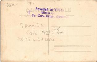 1933 Tiszaújlak, Vulok, Vilok, Vylok; Árvíz pusztítása, összedőlt ház / flood and its destruction, d...