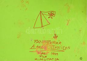 Bada Dada (Bada Tibor, 1963-2006): Pánik-Piknik (1990-as évek). Filctoll, papír. Jelzés nélkül. Háto...