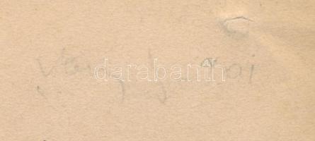 Olvashatatlan (Vaszary?) jelzéssel: Olvasó hölgy. Ceruza, papír. Apró sérüléssel. 28x20 cm