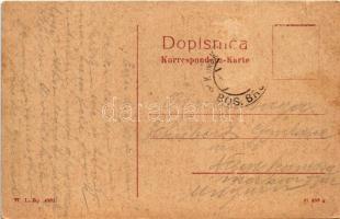 1915 Brod, Bosanski Brod; Carsia. W.L. Bp. 4981. / Marktplatz / street view, market, shops (tear)