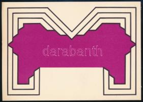 Bak Imre (1939-2022): Kompozíció (cím nélkül), 1970. Szitanyomat, papír, jelzés nélkül. 10x15 cm