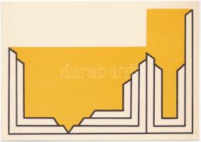 Bak Imre (1939-2022): Kompozíció (cím nélkül), 1970. Szitanyomat, papír, jelzés nélkül. 10x15 cm