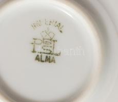 cca 1915 PLS Imperial alma 2 darab csésze alátéttel, jelzett, kis kopással, d: 11 cm