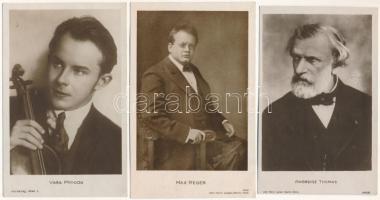 7 db RÉGI motívum képeslap: híres emberek / 7 pre-1945 motive postcards: famous people
