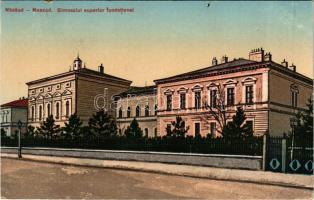 Naszód, Nasaud; Gimnasiul superior / Főgimnázium. M. Onisor kiadása / high school (kis szakadás / small tear)