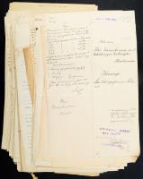 cca 1920-1940 Kb 100 db okmánybélyeges okmány.