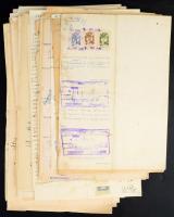cca 1910-1950 Kb 100 db okmánybélyeges okmány.