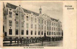 1912 Zilah, Zalau; Református Wesselényi kollégium. Seres Samu kiadása / Calvinist boarding school +...