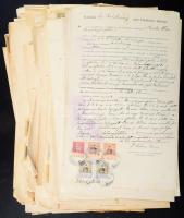 cca 1910-1950 Kb 120 db okmánybélyeges okmány.