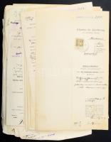 cca 1910-1950 Kb 100 db okmánybélyeges okmány, hivatalos irat