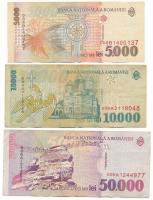 Románia 1998. 5000L "008B1400137" + 1999. 10.000L "006A3119048" + 2000. 50.000L ...