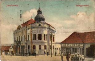1912 Szilágysomlyó, Simleu Silvaniei; Takarékpénztár, Barta Károly üzlete. Heimlich K. kiadása / savings bank, shops (EB)