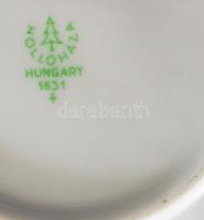 Hollóházi Füszért Szeged 2 darab csészealj, jelzett, d: 10 cm