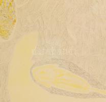 Jelzés nélkül: Szélrajzok a vizen. Ceruza, papír. Üvegezett keretben. 26,5x33 cm