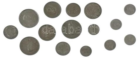 Svájc 1968-1980. 1/2Fr Cu-Ni (6x) + 1969-1974. 1Fr Cu-Ni (3x) + 1968-1974. 2Fr Cu-Ni (3x) + 1973-1977. 5Fr (3x), (összesen 27Fr névértékben) Cu-Ni T:AU-VF Switzerland 1968-1980. 1/2 Franc Cu-Ni (6x) + 1969-1974. 1 Franc Cu-Ni (3x) + 1968-1974. 2 Francs Cu-Ni (3x) + 1973-1977. 5 Francs (3x), (total value of 27 Francs) Cu-Ni T:AU-VF