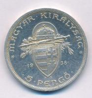 1938. 5P Ag "Szent István" T:AU,XF ph. Adamo P8.1