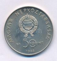 1988. 50Ft Cu-Ni "Világ Vadvédelmi Alap - Kékvércse" T:UNC Adamo EM101