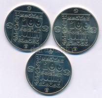 1985. 100Ft Cu-Ni-Zn (3xklf) "Természetvédelem - Mocsári Teknős, Vadmacska, Vidra" T:UNC,AU Adamo EM82, EM83, EM84