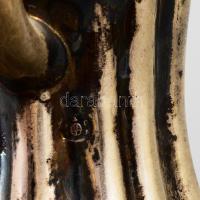 1852 Ezüst (Ag) kiöntő, csont fogóval, jelzett, 13 latos, m: 15 cm, bruttó 271 g