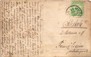 1911 Eperjes, Presov; teológus hallgatók csoportképe, utólagos feliratozással / group picture of the...