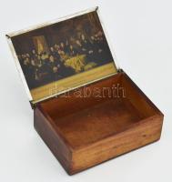 Első magyar általános biztosító társaság reklámos fém doboz 12x9 cm