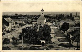 1938 Szepsi, Abaújszepsi, Moldava nad Bodvou; Fő utca, Római katolikus templom. Fodor István kiadása / main street, Catholic church (EB)