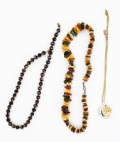 3 db ásványokból álló és bizsu lánc.