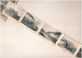 1912 Vihnye, Vihnyefürdő, Kúpele Vyhne; Új fürdőház. Kemény hátú leporello 12 képpel: villa, resvist...