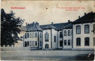 Bánffyhunyad, Huedin; M. kir. állami polgári fiú, felső leány és elemi iskola / school (lyuk / pinhole)