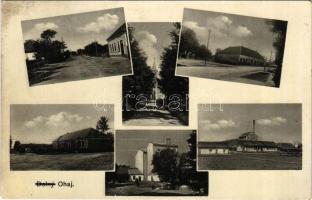 1941 Ohaj, Dolny Ohaj; utcarészlet, római katolikus templom, keményítő gyár / street, Roman Catholic church, starch factory (EK)