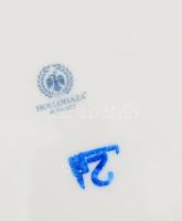 Hollóházi zöldvirág mintás bonbonier, jelzett, hibátlan, 15x11 cm