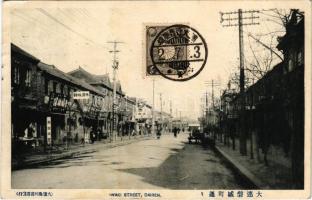 Dalian, Dalny, Dairen, Talien; Iwaki Street, shops (fl)