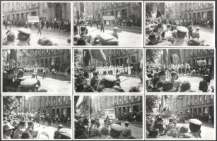 1970 Szentes, május elsejei felvonulás, 30 db fotó, 9×14 cm
