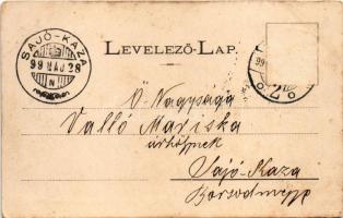 1899 (Vorläufer!) Budapest XII. Svábhegy, fogaskerekű vasút megállóhelye vonattal, vasútállomás, gőz...